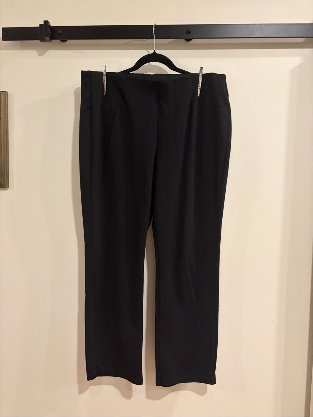 Dana Buchman Black Straight-Leg Dress Pants